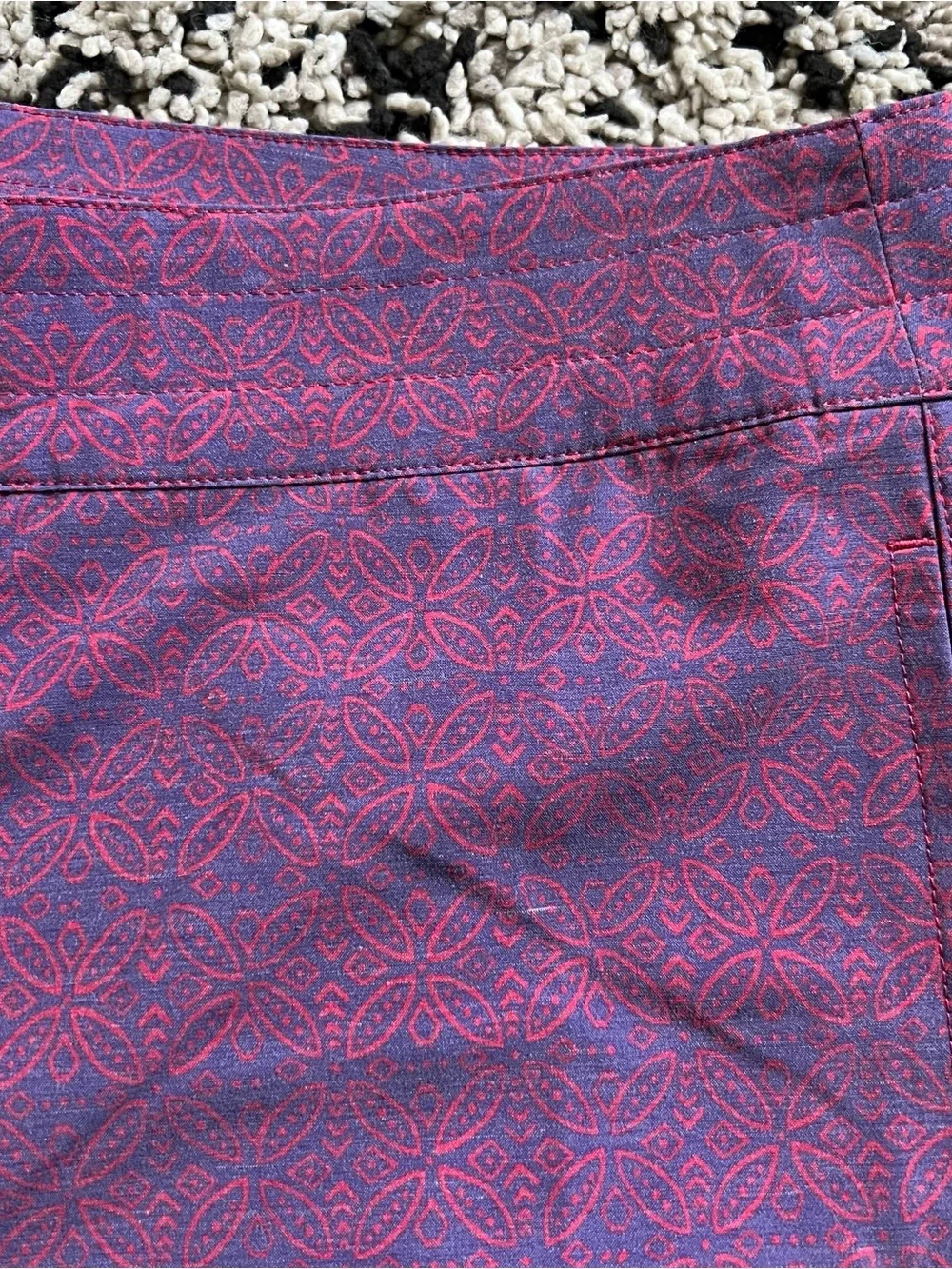 Faherty Biarritz Board Shorts Light Red Blue 9” Inseam Quick Dry Men’s Size 32